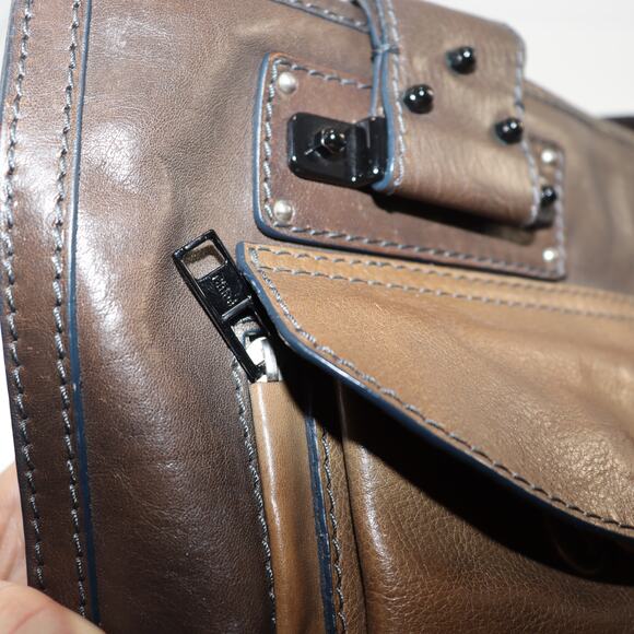 Chloé Paddington East/West Satchel Brown Leather Heavy Chunky Style - Picture 8 of 8